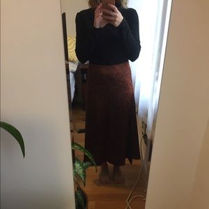 Lulu’s Cheetah Print Silky Midi Skirt